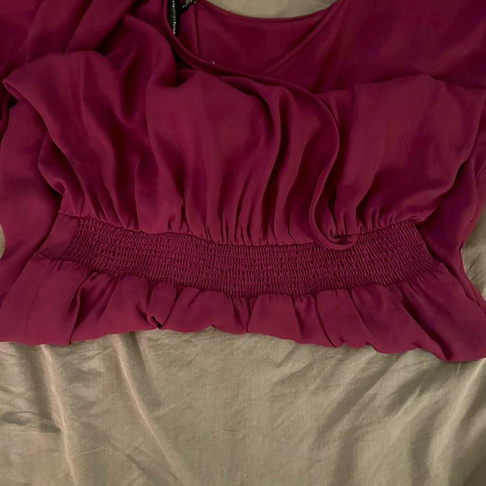 White House Black Market Purple Romper - Picture 7 of 8